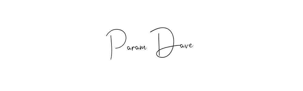 Use a signature maker to create a handwritten signature online. With this signature software, you can design (Andilay-7BmLP) your own signature for name Param Dave. Param Dave signature style 4 images and pictures png