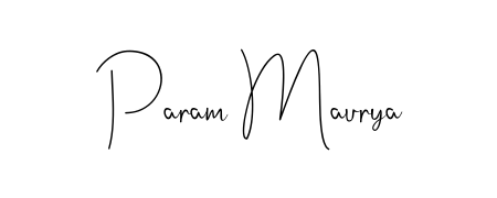 Use a signature maker to create a handwritten signature online. With this signature software, you can design (Andilay-7BmLP) your own signature for name Param Maurya. Param Maurya signature style 4 images and pictures png