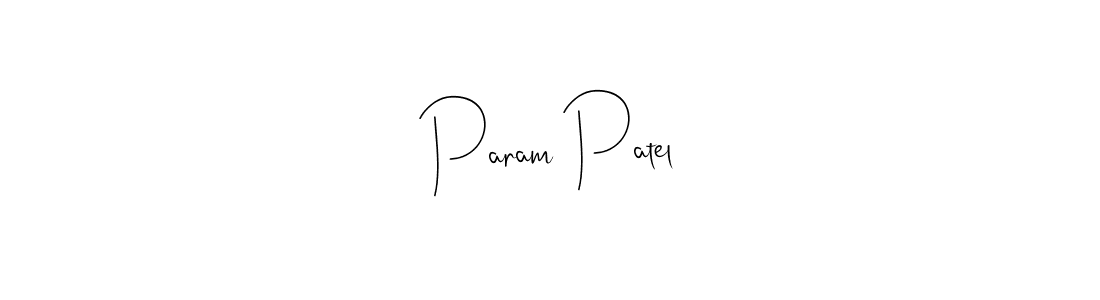 How to make Param Patel signature? Andilay-7BmLP is a professional autograph style. Create handwritten signature for Param Patel name. Param Patel signature style 4 images and pictures png