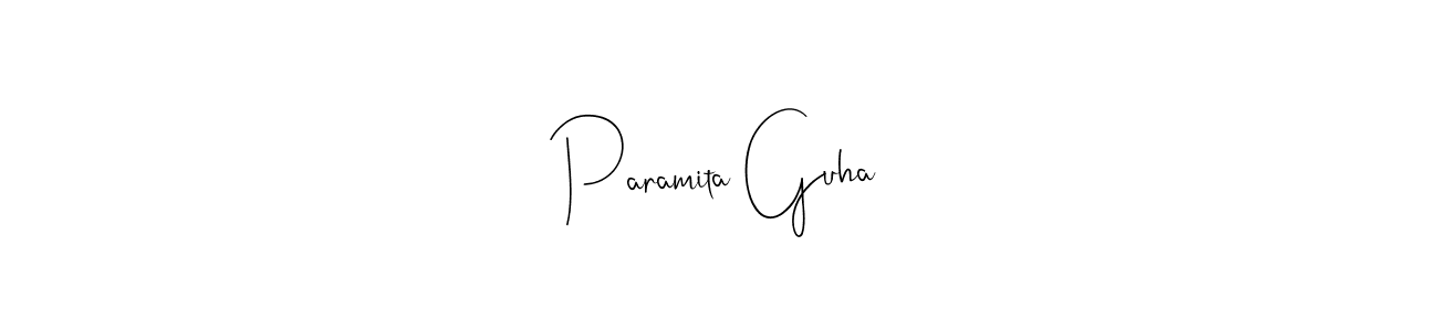 if you are searching for the best signature style for your name Paramita Guha. so please give up your signature search. here we have designed multiple signature styles  using Andilay-7BmLP. Paramita Guha signature style 4 images and pictures png