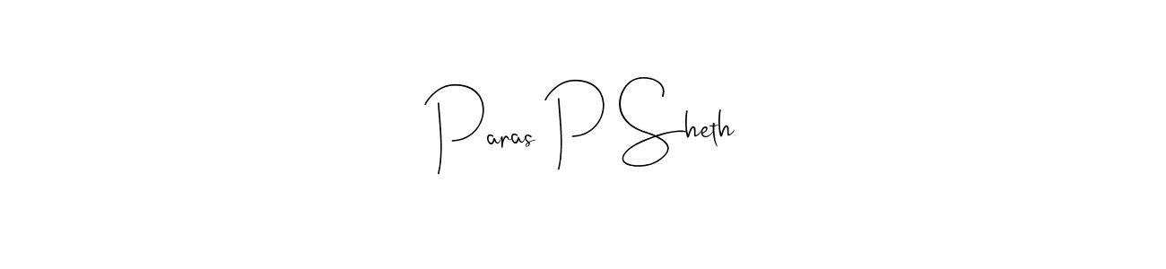 Andilay-7BmLP is a professional signature style that is perfect for those who want to add a touch of class to their signature. It is also a great choice for those who want to make their signature more unique. Get Paras P Sheth name to fancy signature for free. Paras P Sheth signature style 4 images and pictures png