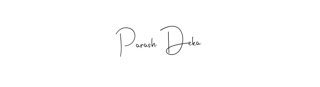 Make a beautiful signature design for name Parash Deka. Use this online signature maker to create a handwritten signature for free. Parash Deka signature style 4 images and pictures png
