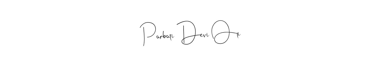 Use a signature maker to create a handwritten signature online. With this signature software, you can design (Andilay-7BmLP) your own signature for name Parbati Devi Oli. Parbati Devi Oli signature style 4 images and pictures png