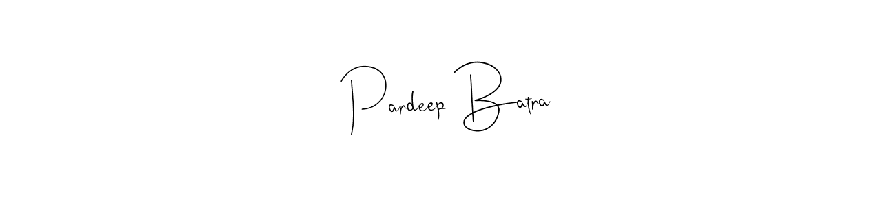 Andilay-7BmLP is a professional signature style that is perfect for those who want to add a touch of class to their signature. It is also a great choice for those who want to make their signature more unique. Get Pardeep Batra name to fancy signature for free. Pardeep Batra signature style 4 images and pictures png