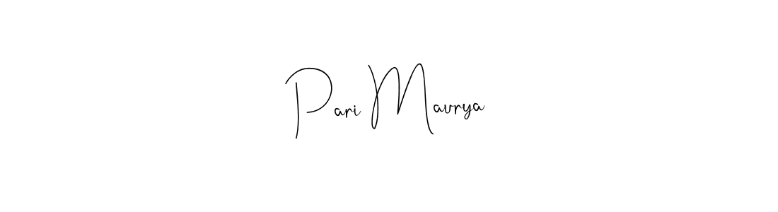 It looks lik you need a new signature style for name Pari Maurya. Design unique handwritten (Andilay-7BmLP) signature with our free signature maker in just a few clicks. Pari Maurya signature style 4 images and pictures png