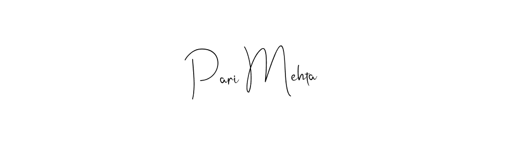 if you are searching for the best signature style for your name Pari Mehta. so please give up your signature search. here we have designed multiple signature styles  using Andilay-7BmLP. Pari Mehta signature style 4 images and pictures png