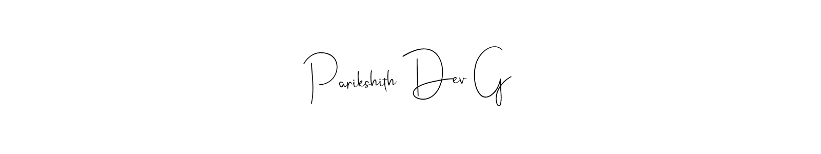 Also we have Parikshith Dev G name is the best signature style. Create professional handwritten signature collection using Andilay-7BmLP autograph style. Parikshith Dev G signature style 4 images and pictures png