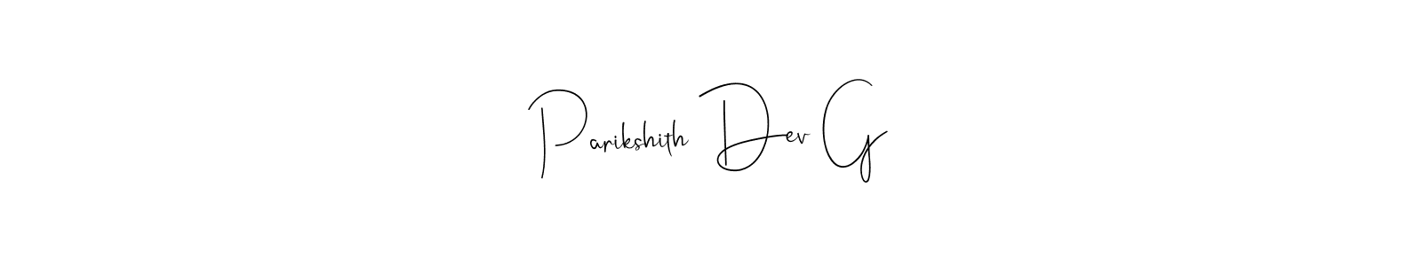 Also we have Parikshith Dev G name is the best signature style. Create professional handwritten signature collection using Andilay-7BmLP autograph style. Parikshith Dev G signature style 4 images and pictures png