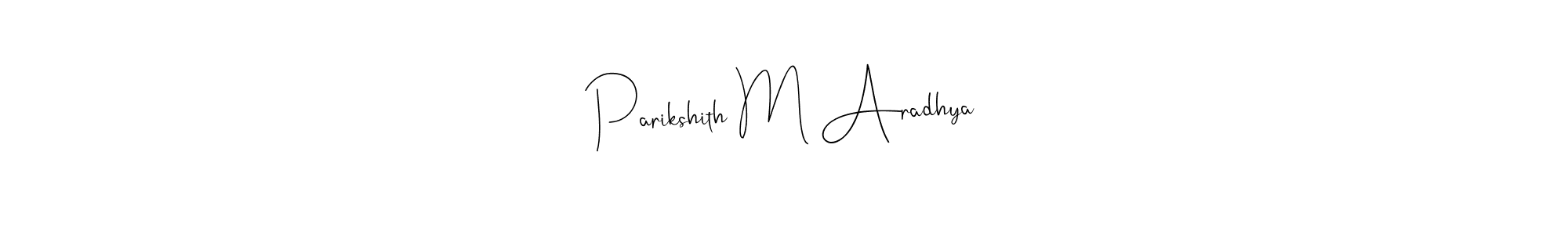 The best way (Andilay-7BmLP) to make a short signature is to pick only two or three words in your name. The name Parikshith M Aradhya include a total of six letters. For converting this name. Parikshith M Aradhya signature style 4 images and pictures png