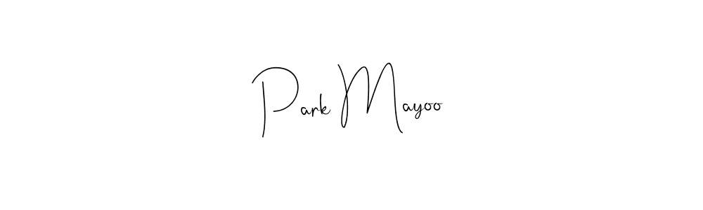 if you are searching for the best signature style for your name Park Mayoo. so please give up your signature search. here we have designed multiple signature styles  using Andilay-7BmLP. Park Mayoo signature style 4 images and pictures png