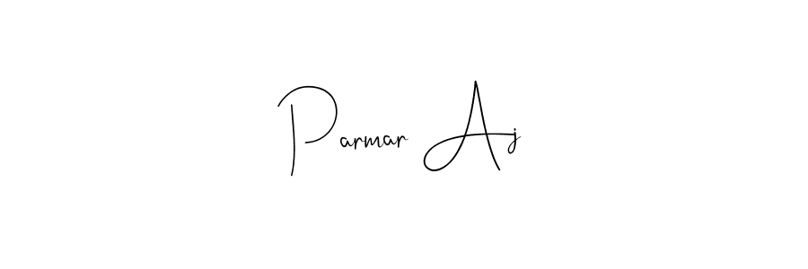 This is the best signature style for the Parmar Aj name. Also you like these signature font (Andilay-7BmLP). Mix name signature. Parmar Aj signature style 4 images and pictures png