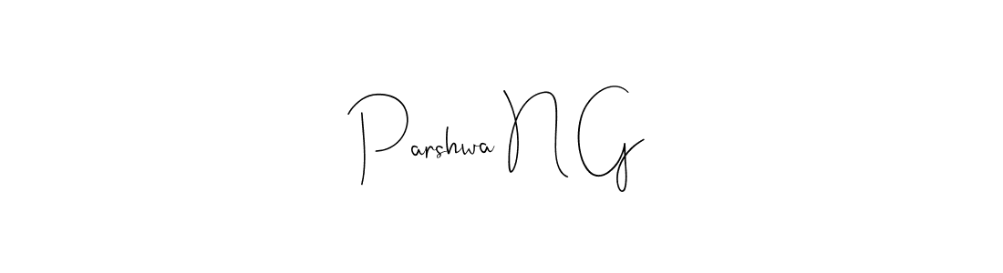 Create a beautiful signature design for name Parshwa N G. With this signature (Andilay-7BmLP) fonts, you can make a handwritten signature for free. Parshwa N G signature style 4 images and pictures png