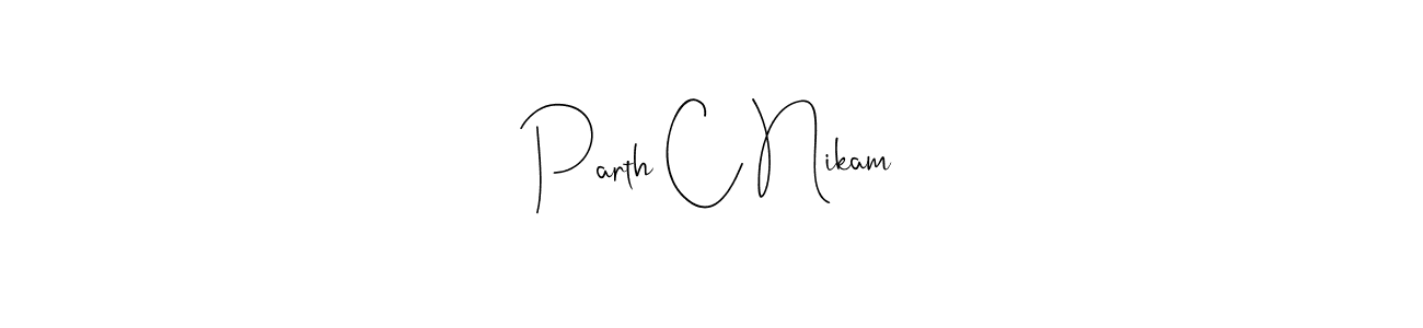 Also we have Parth C Nikam name is the best signature style. Create professional handwritten signature collection using Andilay-7BmLP autograph style. Parth C Nikam signature style 4 images and pictures png