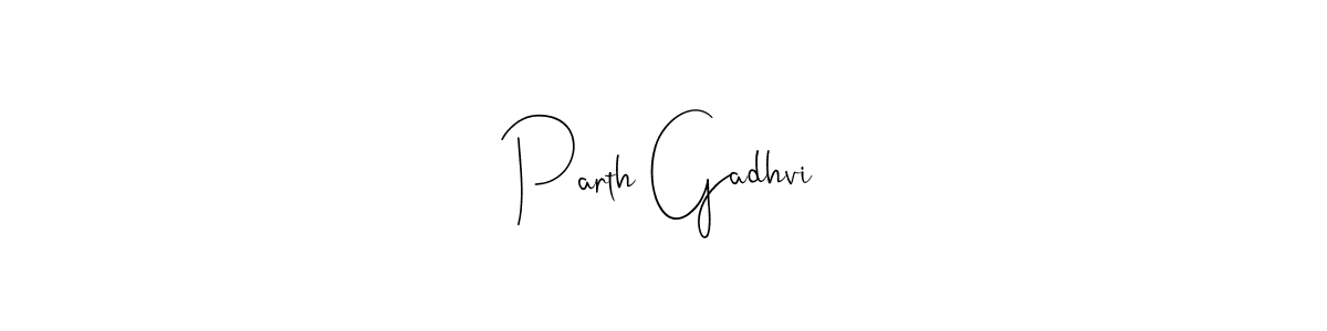 Parth Gadhvi stylish signature style. Best Handwritten Sign (Andilay-7BmLP) for my name. Handwritten Signature Collection Ideas for my name Parth Gadhvi. Parth Gadhvi signature style 4 images and pictures png