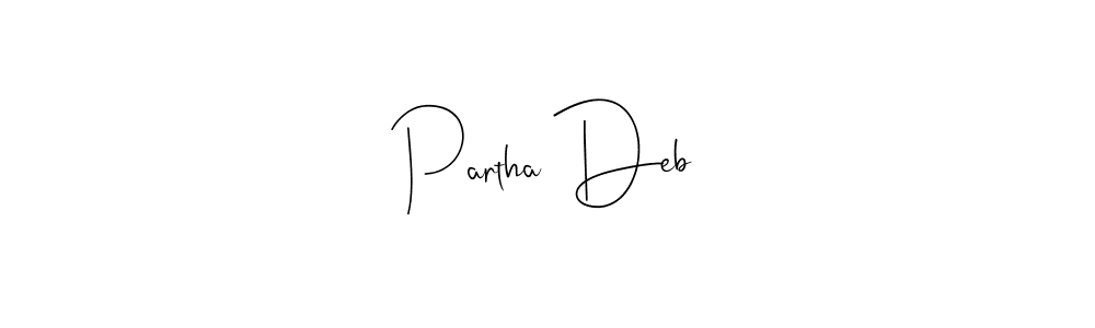 It looks lik you need a new signature style for name Partha Deb. Design unique handwritten (Andilay-7BmLP) signature with our free signature maker in just a few clicks. Partha Deb signature style 4 images and pictures png