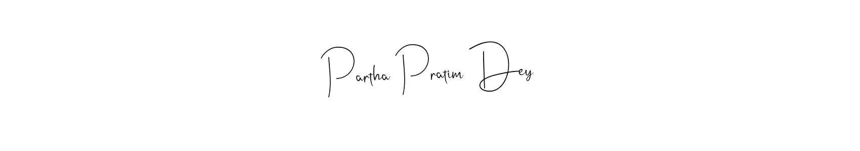 You should practise on your own different ways (Andilay-7BmLP) to write your name (Partha Pratim Dey) in signature. don't let someone else do it for you. Partha Pratim Dey signature style 4 images and pictures png