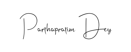Designed for modern professionals: Parthapratim Dey name signature crafted with Andilay-7BmLP script. Ready for digital PDF workflows. Parthapratim Dey signature style 4 images and pictures png