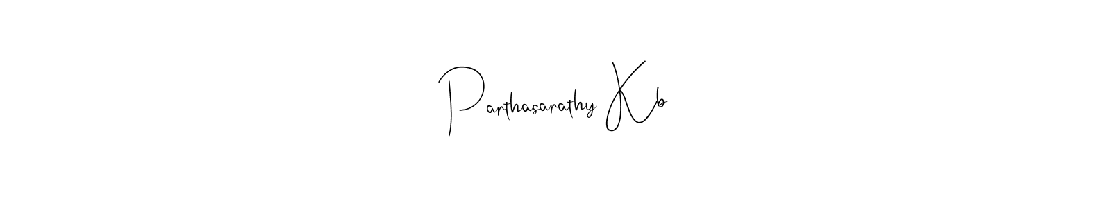 Use a signature maker to create a handwritten signature online. With this signature software, you can design (Andilay-7BmLP) your own signature for name Parthasarathy Kb. Parthasarathy Kb signature style 4 images and pictures png