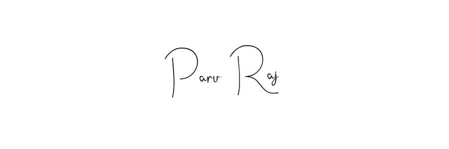 You should practise on your own different ways (Andilay-7BmLP) to write your name (Paru  Raj) in signature. don't let someone else do it for you. Paru  Raj signature style 4 images and pictures png