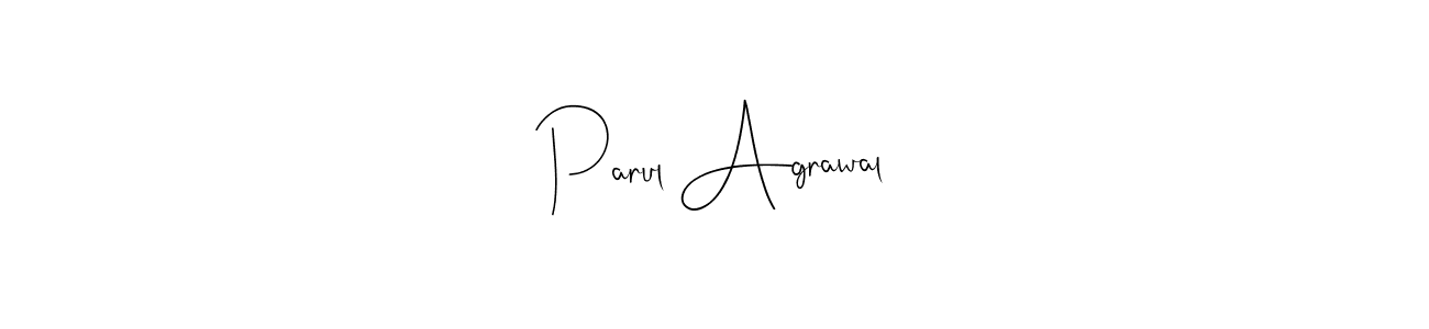 if you are searching for the best signature style for your name Parul Agrawal. so please give up your signature search. here we have designed multiple signature styles  using Andilay-7BmLP. Parul Agrawal signature style 4 images and pictures png