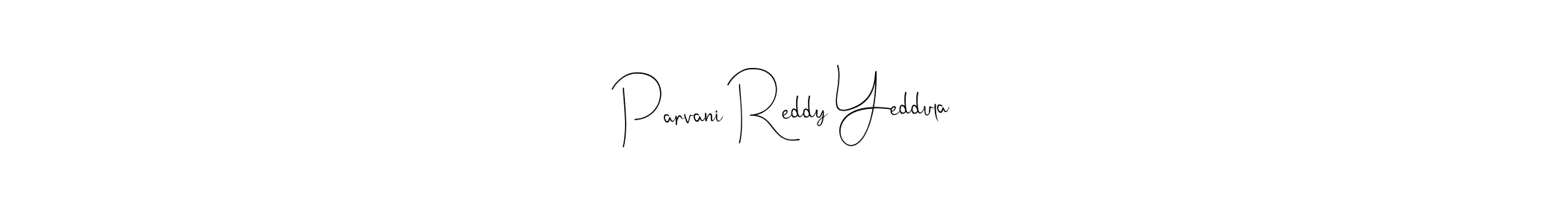 You can use this online signature creator to create a handwritten signature for the name Parvani Reddy Yeddula. This is the best online autograph maker. Parvani Reddy Yeddula signature style 4 images and pictures png