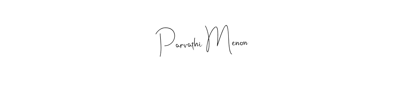 Create a beautiful signature design for name Parvathi Menon. With this signature (Andilay-7BmLP) fonts, you can make a handwritten signature for free. Parvathi Menon signature style 4 images and pictures png