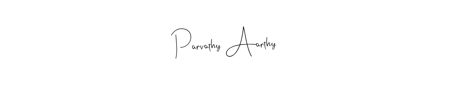 Parvathy Aarthy stylish signature style. Best Handwritten Sign (Andilay-7BmLP) for my name. Handwritten Signature Collection Ideas for my name Parvathy Aarthy. Parvathy Aarthy signature style 4 images and pictures png