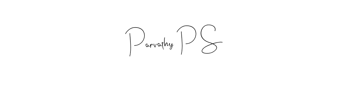 Also You can easily find your signature by using the search form. We will create Parvathy P S name handwritten signature images for you free of cost using Andilay-7BmLP sign style. Parvathy P S signature style 4 images and pictures png