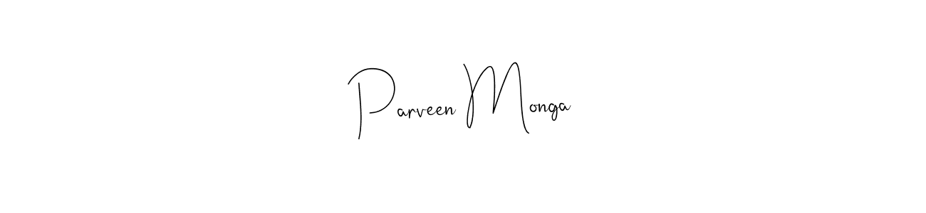 It looks lik you need a new signature style for name Parveen Monga. Design unique handwritten (Andilay-7BmLP) signature with our free signature maker in just a few clicks. Parveen Monga signature style 4 images and pictures png