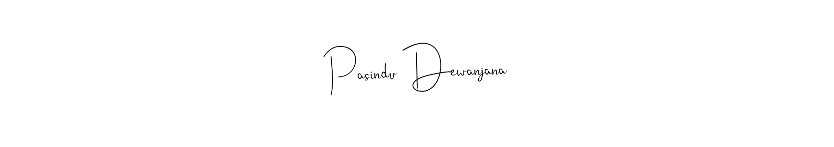 How to make Pasindu Dewanjana name signature. Use Andilay-7BmLP style for creating short signs online. This is the latest handwritten sign. Pasindu Dewanjana signature style 4 images and pictures png