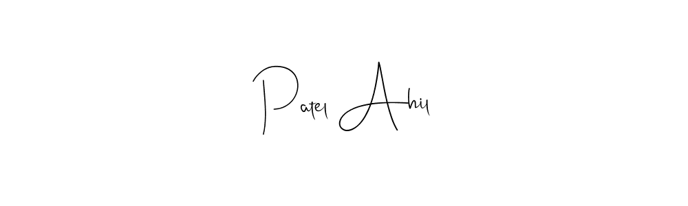 Andilay-7BmLP is a professional signature style that is perfect for those who want to add a touch of class to their signature. It is also a great choice for those who want to make their signature more unique. Get Patel Ahil name to fancy signature for free. Patel Ahil signature style 4 images and pictures png