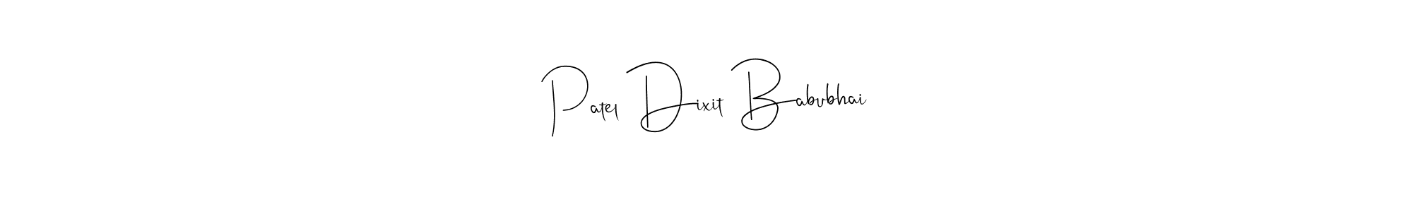 Also You can easily find your signature by using the search form. We will create Patel Dixit Babubhai name handwritten signature images for you free of cost using Andilay-7BmLP sign style. Patel Dixit Babubhai signature style 4 images and pictures png