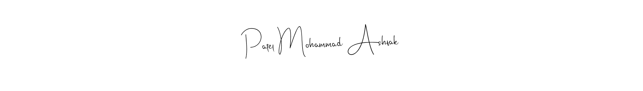 You can use this online signature creator to create a handwritten signature for the name Patel Mohammad Ashfak. This is the best online autograph maker. Patel Mohammad Ashfak signature style 4 images and pictures png