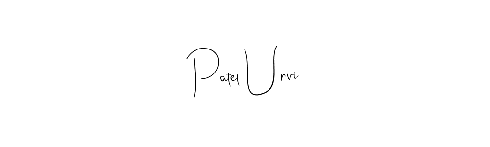 Create a beautiful signature design for name Patel Urvi. With this signature (Andilay-7BmLP) fonts, you can make a handwritten signature for free. Patel Urvi signature style 4 images and pictures png