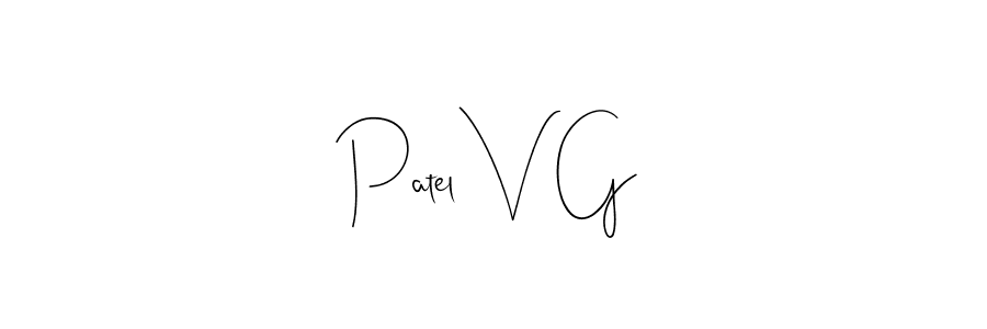 Design your own signature with our free online signature maker. With this signature software, you can create a handwritten (Andilay-7BmLP) signature for name Patel V G. Patel V G signature style 4 images and pictures png