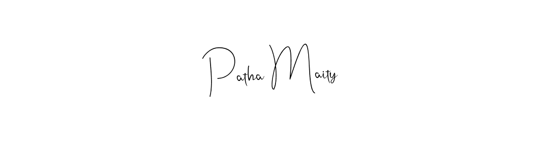 You should practise on your own different ways (Andilay-7BmLP) to write your name (Patha Maity) in signature. don't let someone else do it for you. Patha Maity signature style 4 images and pictures png