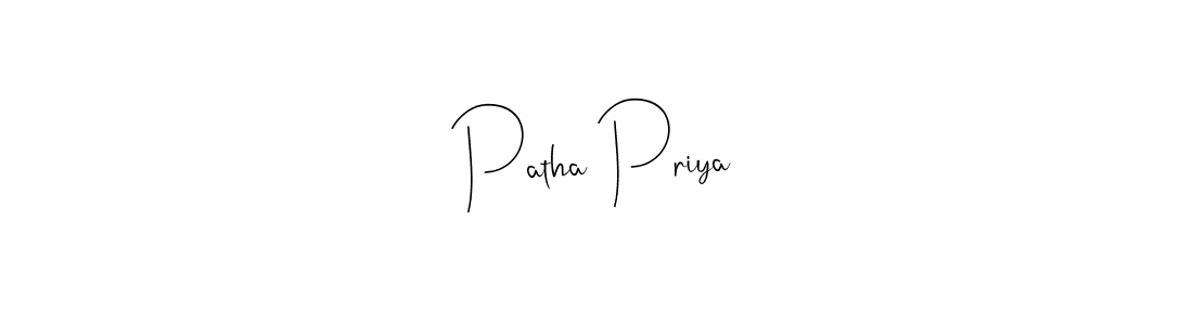 Create a beautiful signature design for name Patha Priya. With this signature (Andilay-7BmLP) fonts, you can make a handwritten signature for free. Patha Priya signature style 4 images and pictures png