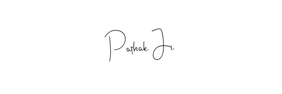 if you are searching for the best signature style for your name Pathak Ji. so please give up your signature search. here we have designed multiple signature styles  using Andilay-7BmLP. Pathak Ji signature style 4 images and pictures png
