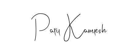 Try this chic Patil Kamlesh handwritten sign style. Using Andilay-7BmLP font elements, it gives your name a sleek, memorable identity. Patil Kamlesh signature style 4 images and pictures png