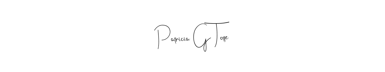 Andilay-7BmLP is a professional signature style that is perfect for those who want to add a touch of class to their signature. It is also a great choice for those who want to make their signature more unique. Get Patricia G Tolle name to fancy signature for free. Patricia G Tolle signature style 4 images and pictures png