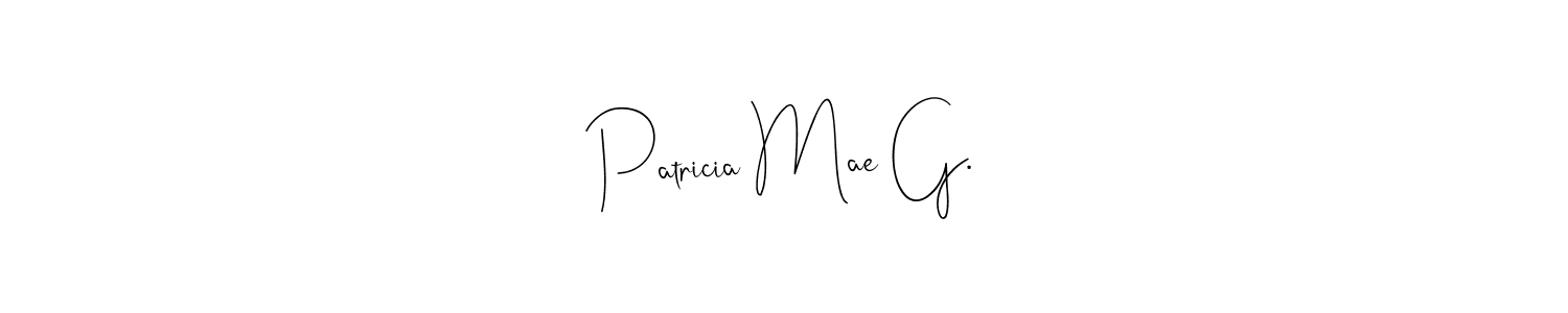 Patricia Mae G. stylish signature style. Best Handwritten Sign (Andilay-7BmLP) for my name. Handwritten Signature Collection Ideas for my name Patricia Mae G.. Patricia Mae G. signature style 4 images and pictures png