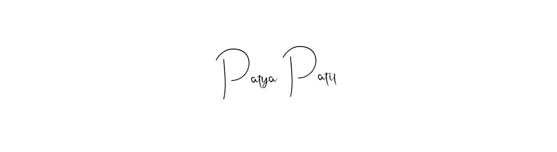 This is the best signature style for the Patya Patil name. Also you like these signature font (Andilay-7BmLP). Mix name signature. Patya Patil signature style 4 images and pictures png