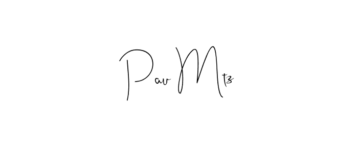 How to Draw Pau Mtz signature style? Andilay-7BmLP is a latest design signature styles for name Pau Mtz. Pau Mtz signature style 4 images and pictures png