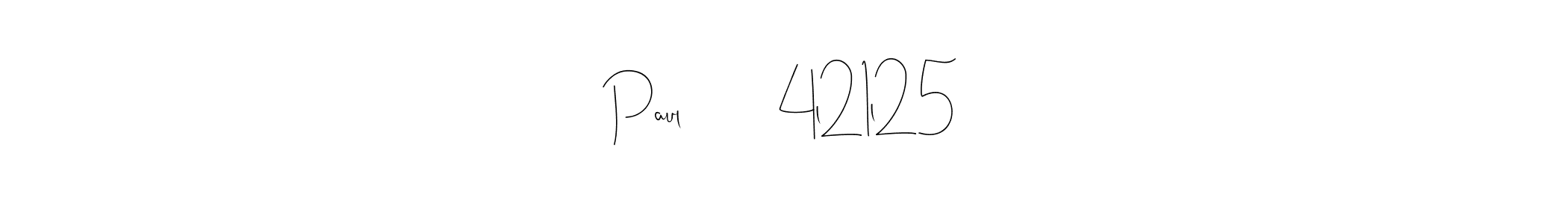 The best way (Andilay-7BmLP) to make a short signature is to pick only two or three words in your name. The name Paul          4l21l25 include a total of six letters. For converting this name. Paul          4l21l25 signature style 4 images and pictures png