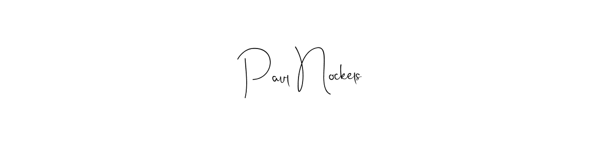 How to make Paul Nockels name signature. Use Andilay-7BmLP style for creating short signs online. This is the latest handwritten sign. Paul Nockels signature style 4 images and pictures png