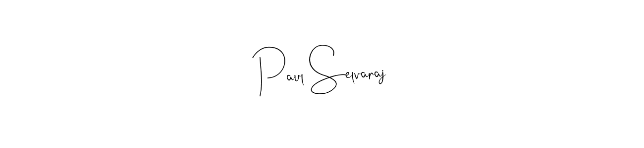 How to make Paul Selvaraj name signature. Use Andilay-7BmLP style for creating short signs online. This is the latest handwritten sign. Paul Selvaraj signature style 4 images and pictures png