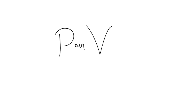 Design your own signature with our free online signature maker. With this signature software, you can create a handwritten (Andilay-7BmLP) signature for name Paul V. Paul V signature style 4 images and pictures png