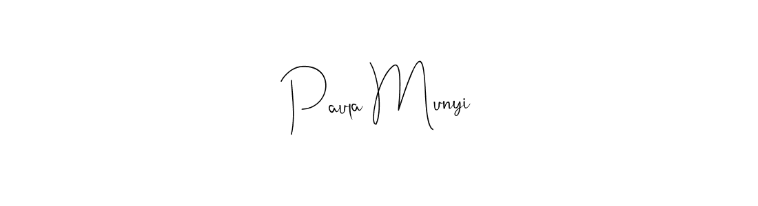 Also You can easily find your signature by using the search form. We will create Paula Munyi name handwritten signature images for you free of cost using Andilay-7BmLP sign style. Paula Munyi signature style 4 images and pictures png