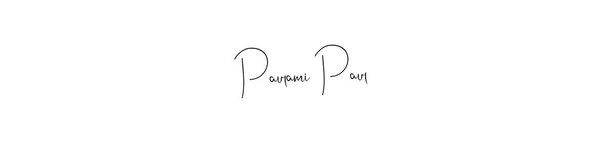 The best way (Andilay-7BmLP) to make a short signature is to pick only two or three words in your name. The name Paulami Paul include a total of six letters. For converting this name. Paulami Paul signature style 4 images and pictures png