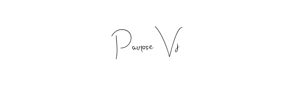 The best way (Andilay-7BmLP) to make a short signature is to pick only two or three words in your name. The name Paulose Vj include a total of six letters. For converting this name. Paulose Vj signature style 4 images and pictures png